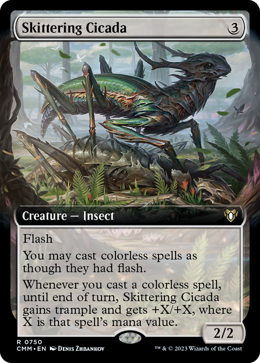 Skittering Cicada (CMM-750) - Commander Masters: (Extended Art) Foil