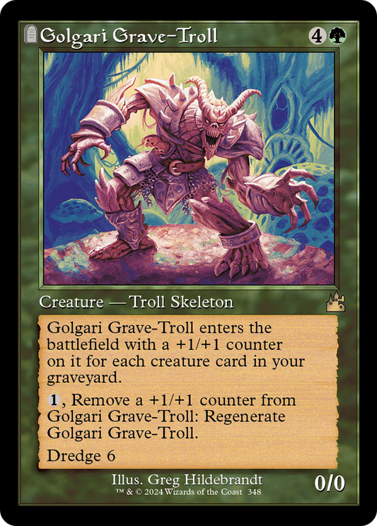 Golgari Grave-Troll (Retro Frame) (RVR-348) - Ravnica Remastered: (tombstone) Foil