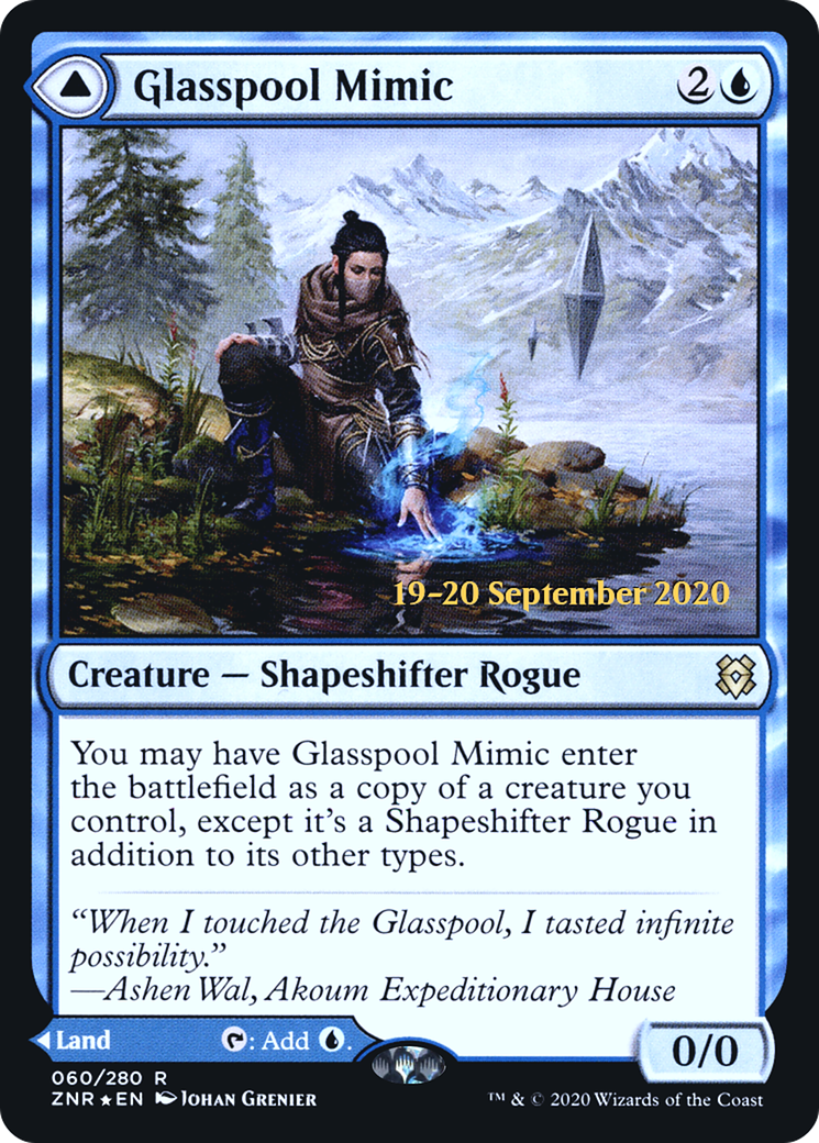 Glasspool Mimic // Glasspool Shore (PRE-60S) - Zendikar Rising Promos (Prerelease) Foil