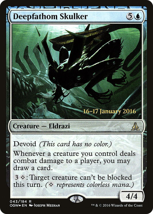 Deepfathom Skulker (POGW-43S) - Oath of the Gatewatch Promos: (devoid) Foil