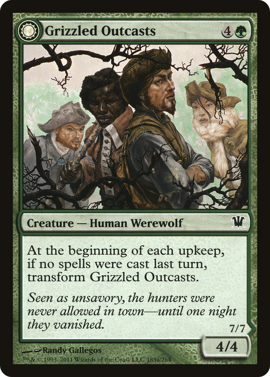 Grizzled Outcasts // Krallenhorde Wantons (ISD-185) - Innistrad: (Double Faced Transform) Foil