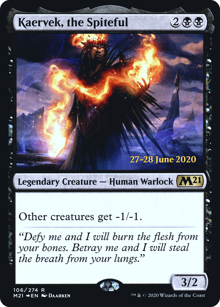 Kaervek, the Spiteful (PM21-106S) - Core Set 2021 Promos Foil