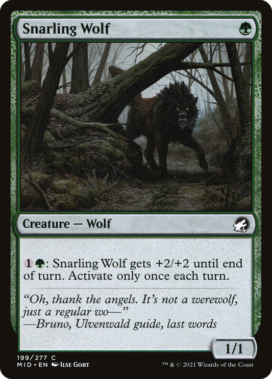 Snarling Wolf (MID-199) - Innistrad: Midnight Hunt