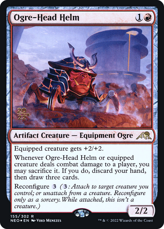 Ogre-Head Helm (PNEO-155S) - Kamigawa: Neon Dynasty Promos Foil