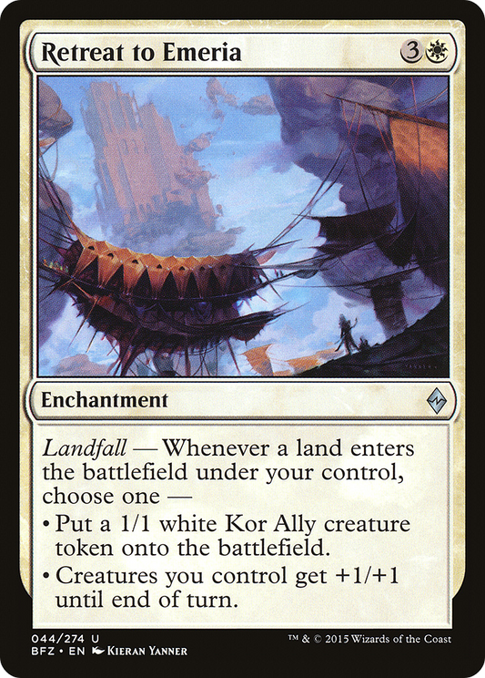 Retreat to Emeria (BFZ-044) - Battle for Zendikar