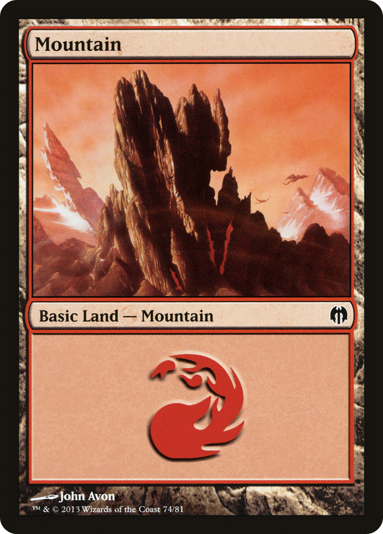 Mountain (DDL-074) - Duel Decks: Heroes vs. Monsters