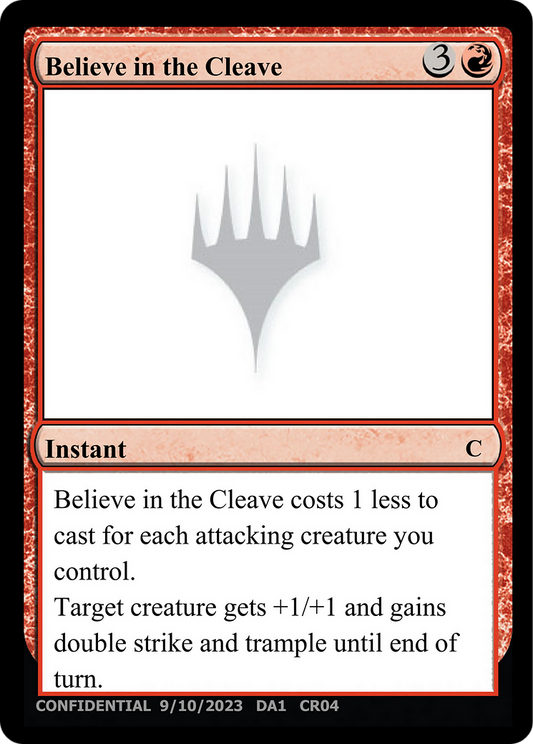 Believe in the Cleave (UNK-CR04B) - Unknown Event (Playtest)