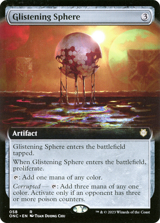 Glistening Sphere (ONC-058) - Phyrexia: All Will Be One Commander: (Extended Art)