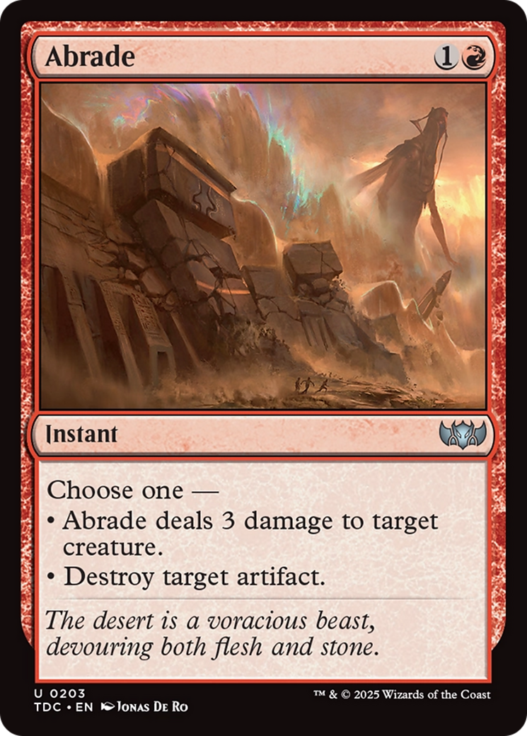 Abrade (TDC-203) - Commander: Tarkir: Dragonstorm
