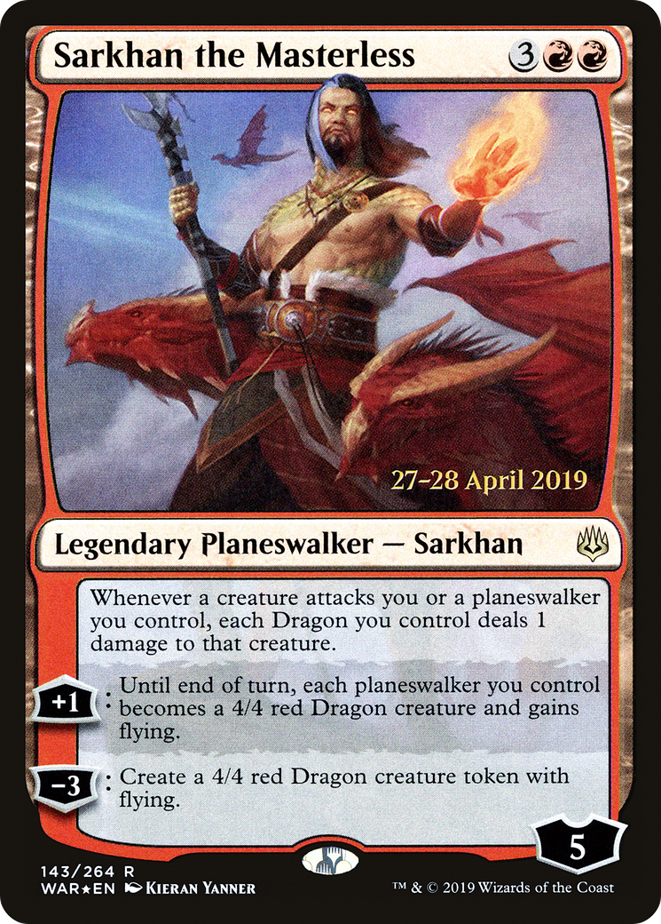 Sarkhan the Masterless (PWAR-143S) - War of the Spark Promos Foil