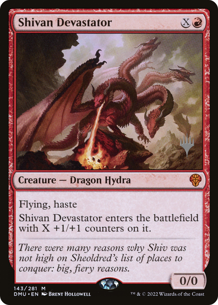 Shivan Devastator (PPDMU-143P) - Dominaria United Promos (Promo Pack) Foil