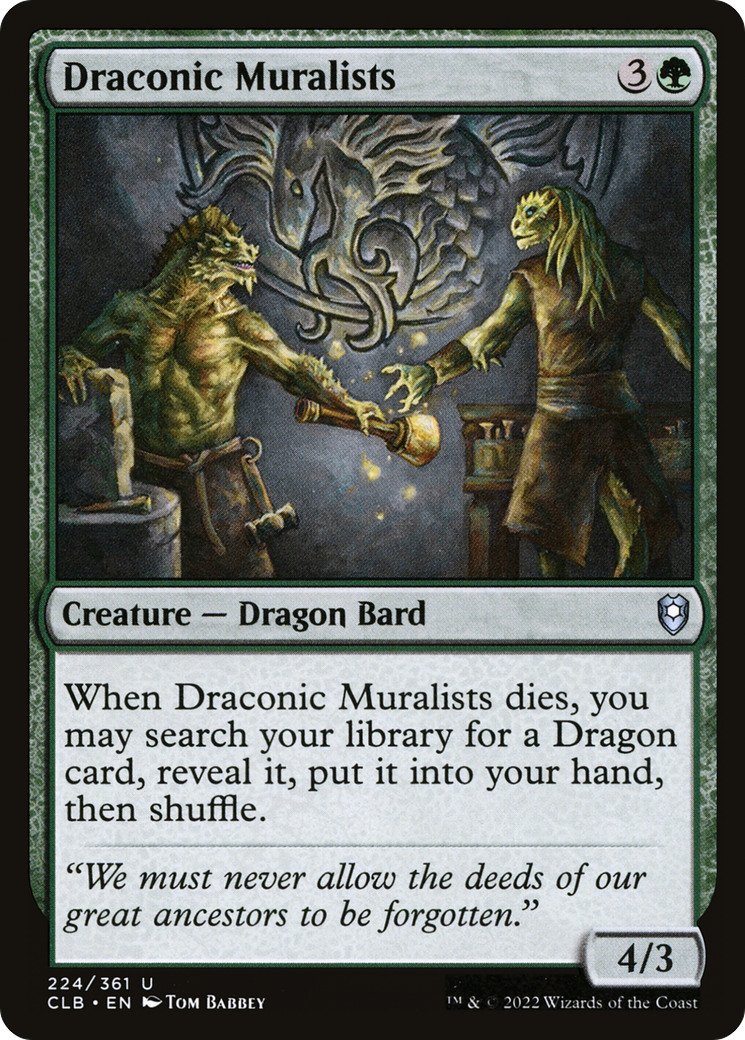 Draconic Muralists (CLB-224) - Commander Legends: Battle for Baldur's Gate Foil