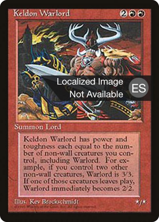 Keldon Warlord (4BB-207) - Fourth Edition Foreign Black Border