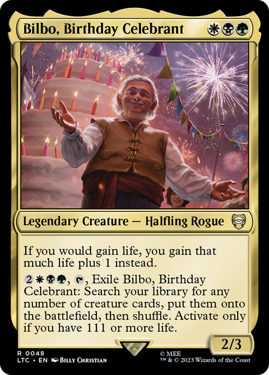 Bilbo, Birthday Celebrant (LTC-048) - Tales of Middle-earth Commander
