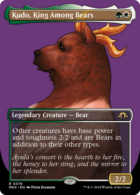 Kudo, King Among Bears (MH3-376) - Modern Horizons 3 (Borderless) Foil