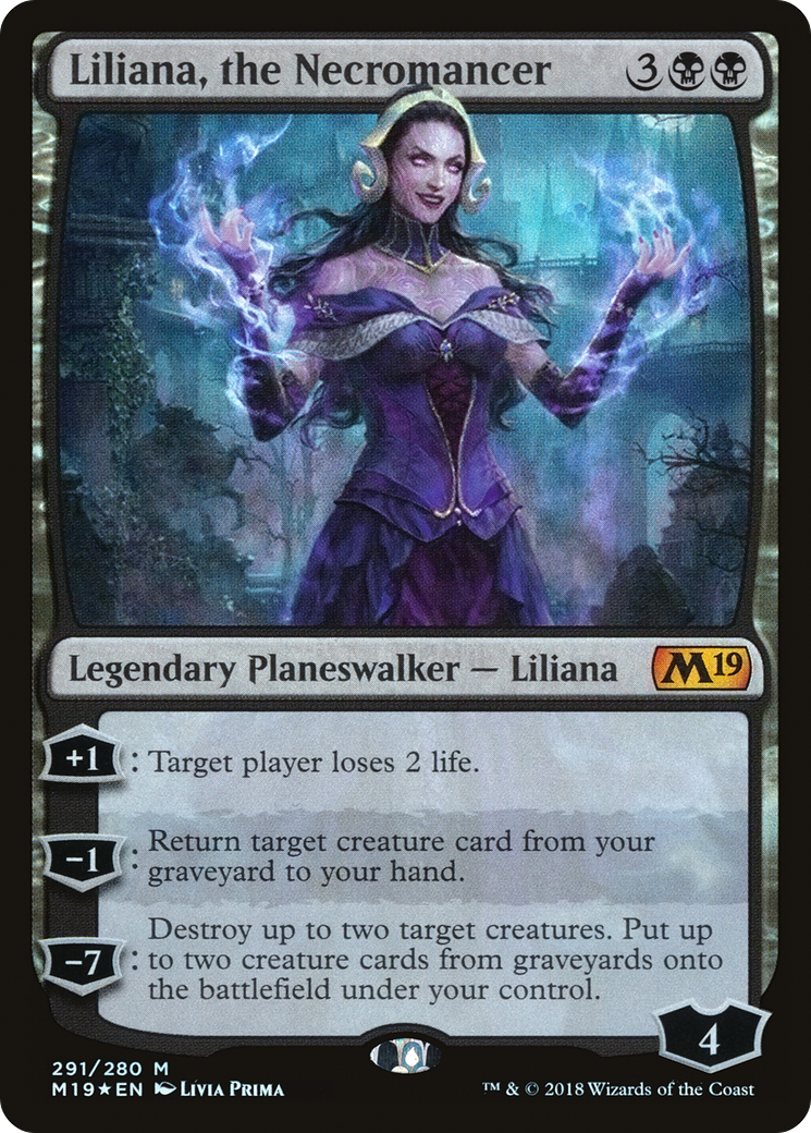 Liliana, the Necromancer (M19-291) - Core Set 2019 Foil