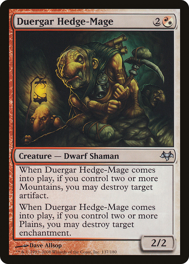 Duergar Hedge-Mage (EVE-137) - Eventide Foil