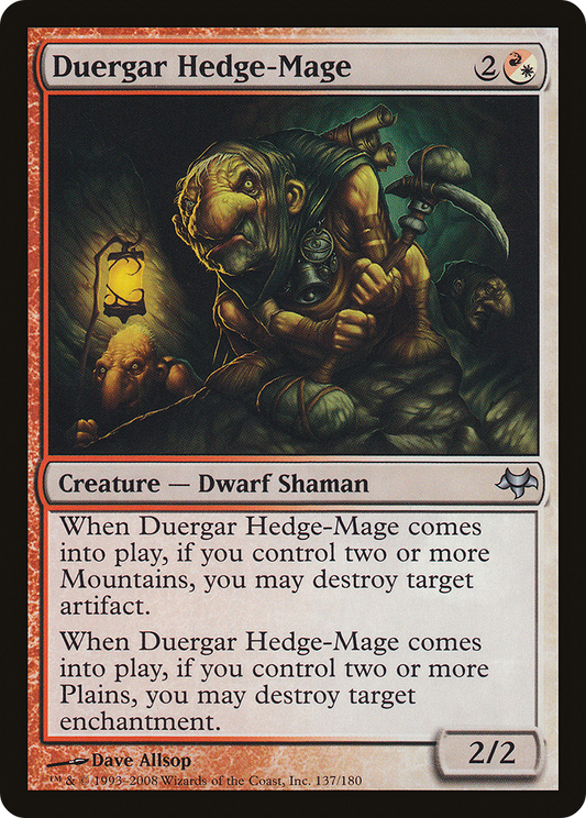 Duergar Hedge-Mage (EVE-137) - Eventide Foil