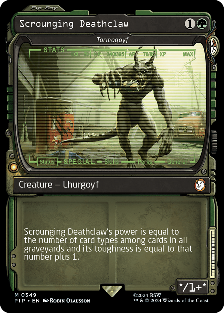 Tarmogoyf (PIP-349) - Fallout / Scrounging Deathclaw: (Showcase) Foil