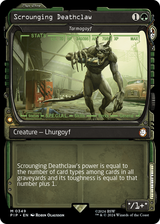 Tarmogoyf (PIP-349) - Fallout / Scrounging Deathclaw: (Showcase) Foil