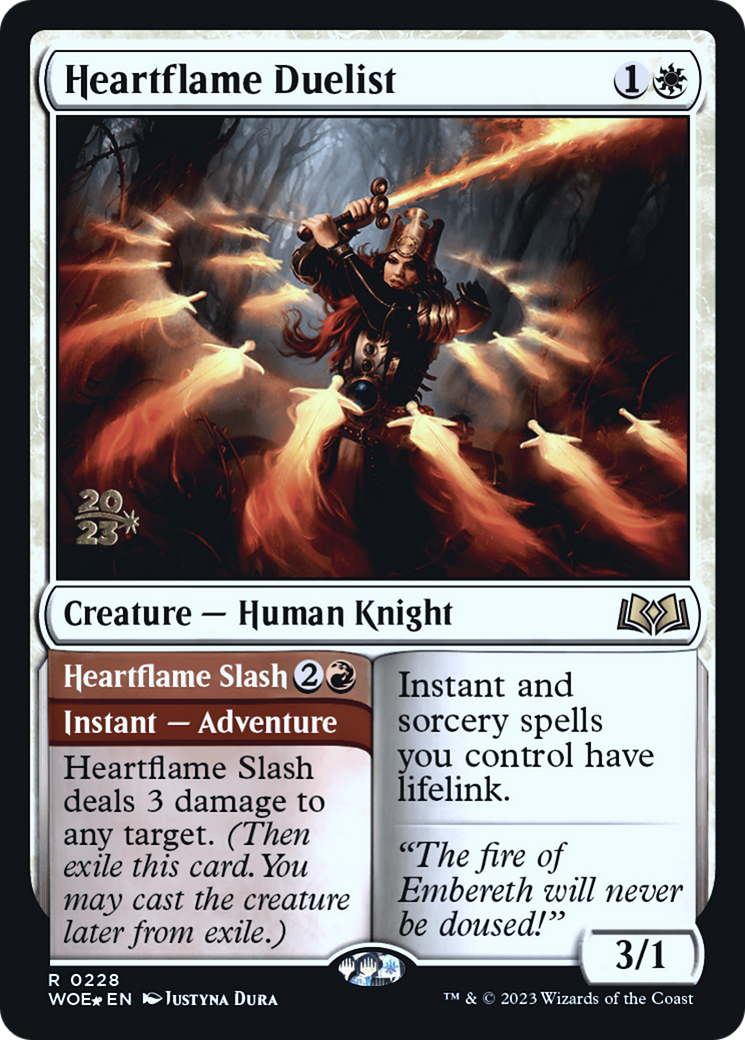 Heartflame Duelist // Heartflame Slash (PWOE-228S) - Wilds of Eldraine Promos Foil