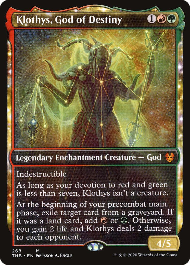 Klothys, God of Destiny (THB-268) - Theros Beyond Death: (nyxtouched, Showcase) Foil