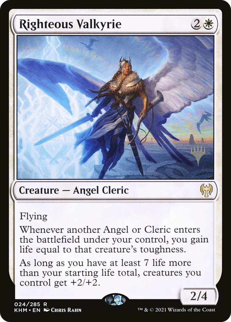 Righteous Valkyrie (PPKHM-24P) - Kaldheim Promos (Promo Pack)