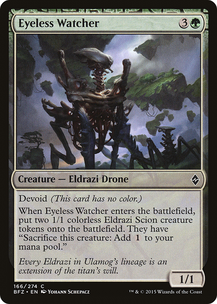 Eyeless Watcher  (BFZ-166) - Battle for Zendikar: (devoid) Foil