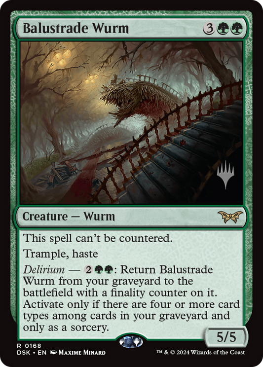 Balustrade Wurm (PDSK-168P) - Duskmourn: House of Horror Promos Foil