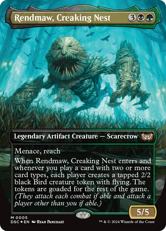 Rendmaw, Creaking Nest (Borderless) (DSC-005) - Duskmourn: House of Horror Commander (Borderless) Foil