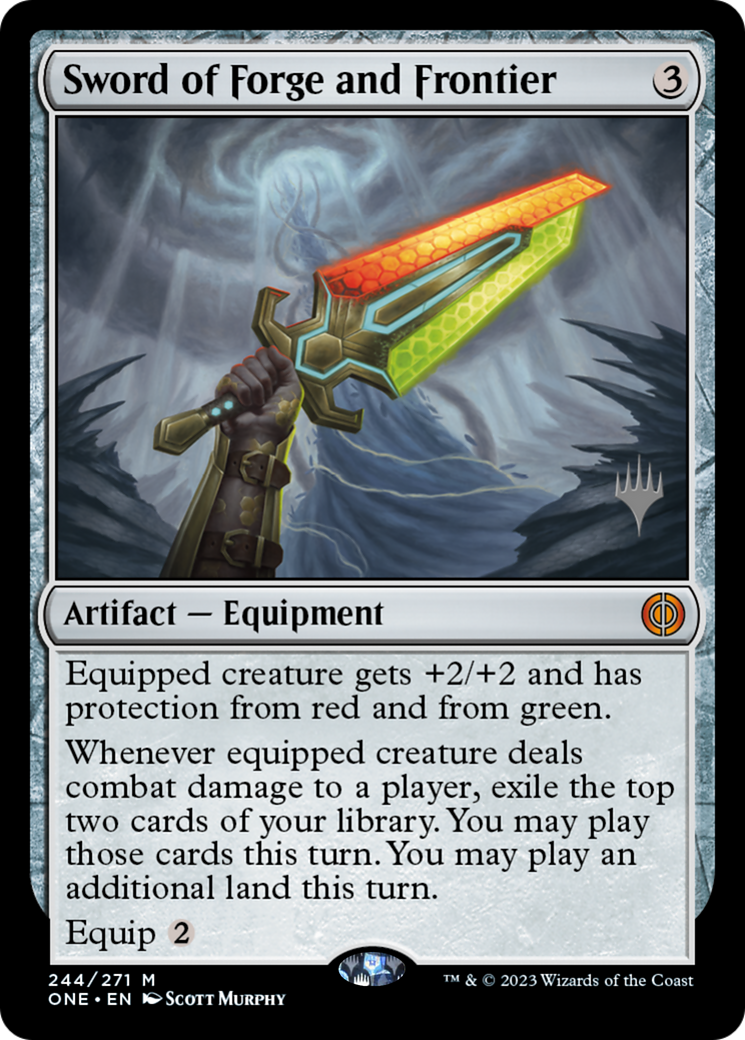 Sword of Forge and Frontier (PPONE-244P) - Phyrexia: All Will Be One Promos (Promo Pack) Foil