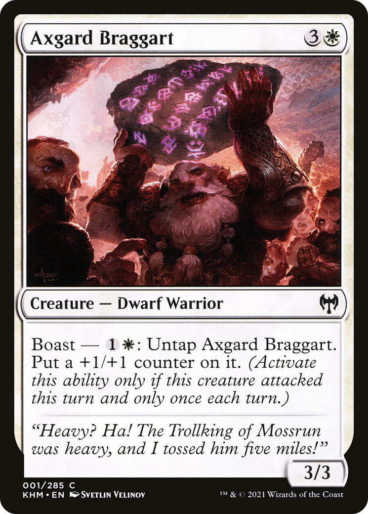 Axgard Braggart (KHM-001) - Kaldheim Foil