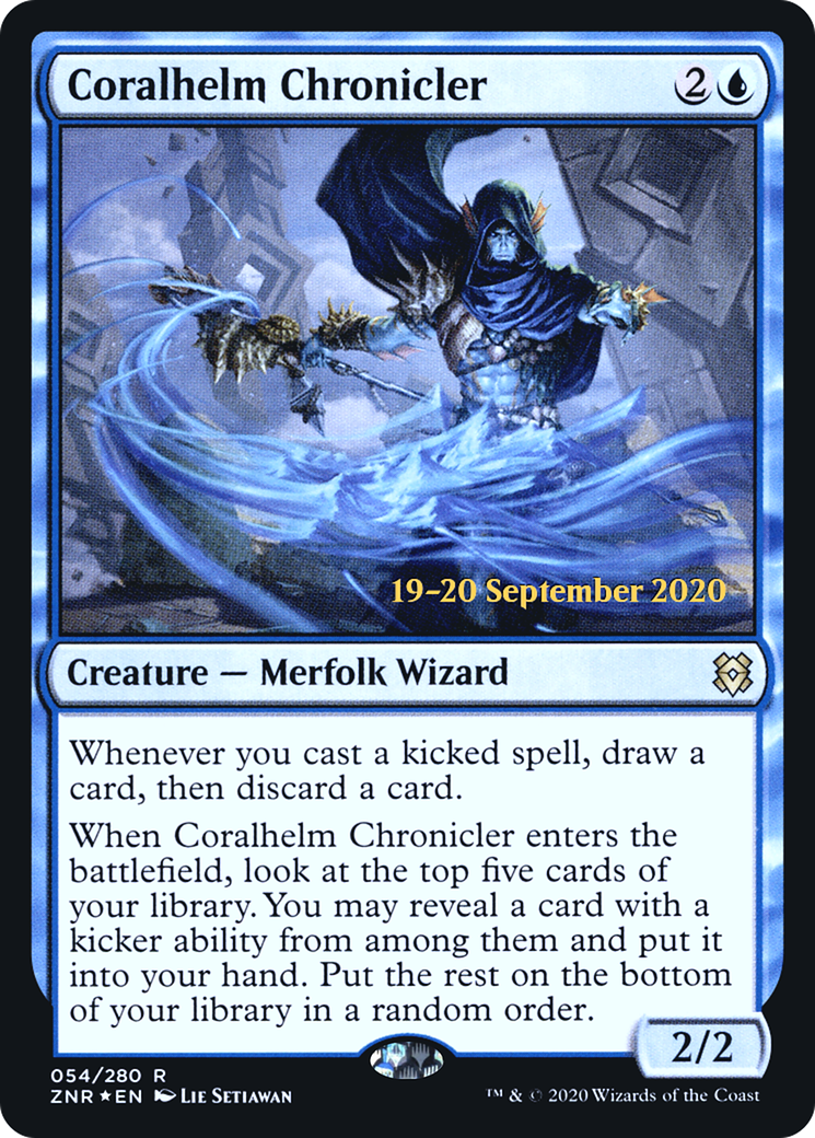 Coralhelm Chronicler (PRE-54S) - Zendikar Rising Promos (Prerelease) Foil