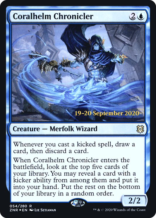 Coralhelm Chronicler (PRE-54S) - Zendikar Rising Promos (Prerelease) Foil