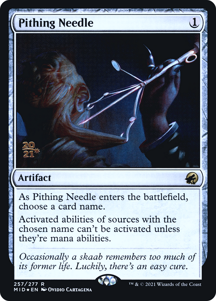 Pithing Needle (PRE-257S) - Innistrad: Midnight Hunt Promos (Prerelease) Foil