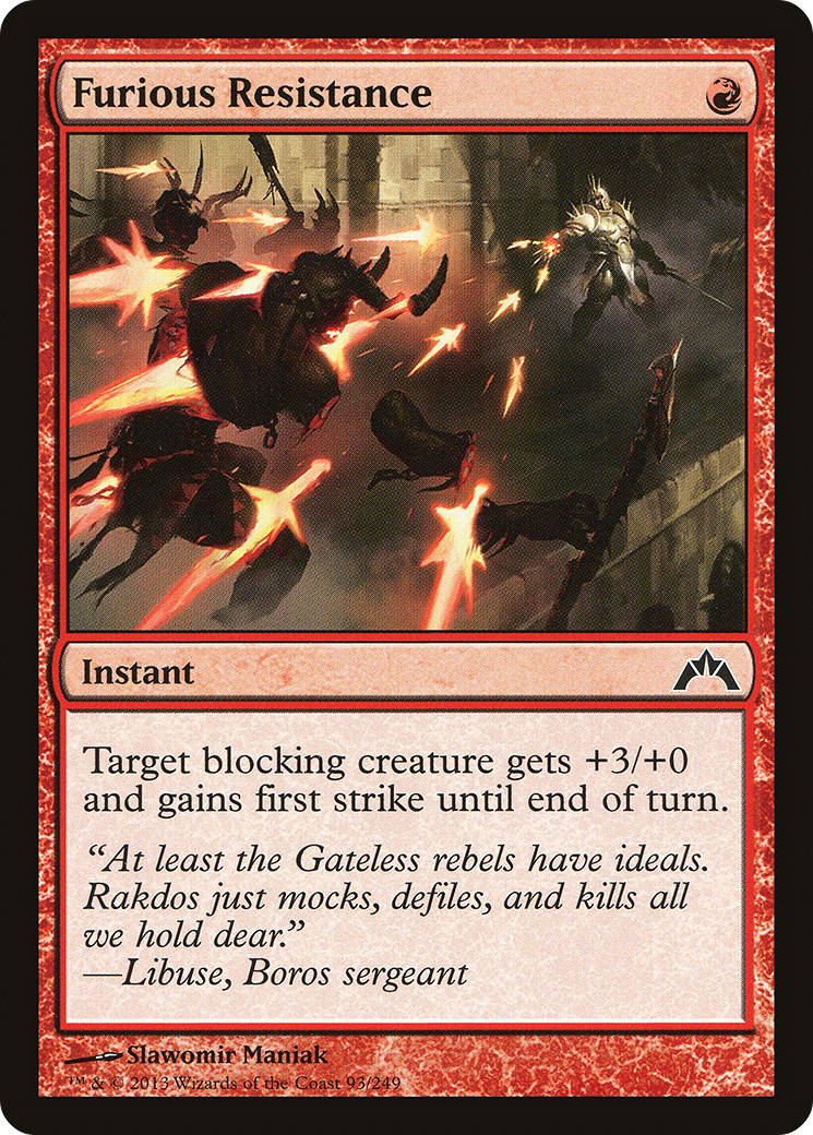 Furious Resistance (GTC-093) - Gatecrash Foil