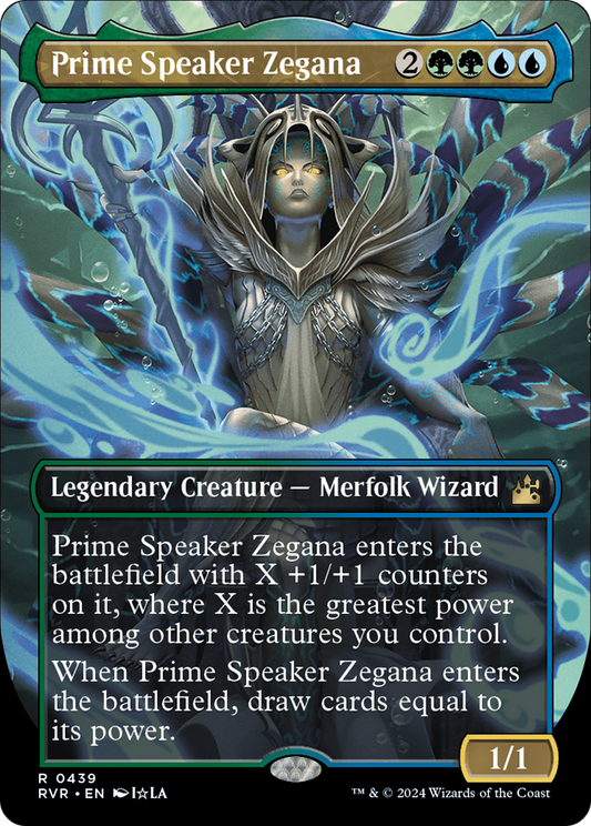 Prime Speaker Zegana (Anime Borderless) (RVR-439) - Ravnica Remastered (Borderless) Foil