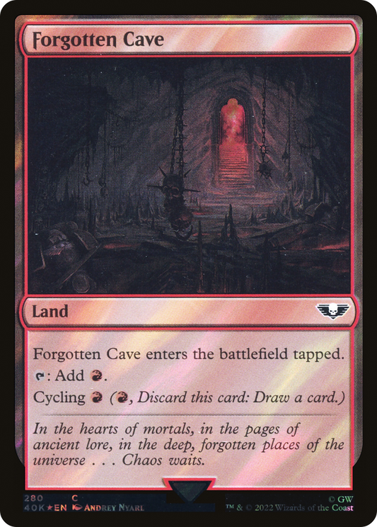 Forgotten Cave (Surge Foil) (40K-280★) - Warhammer 40,000 Commander Foil