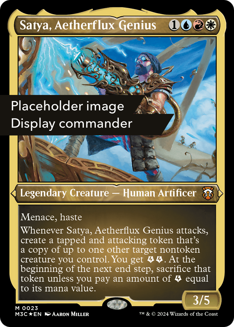 Satya, Aetherflux Genius (M3C-150) - Modern Horizons 3 Commander Etched Foil