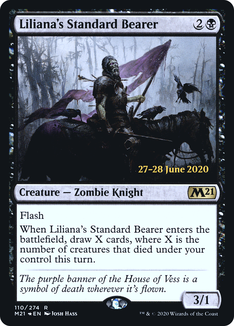 Liliana's Standard Bearer (PRE-110S) - Core Set 2021 Promos (Prerelease) Foil