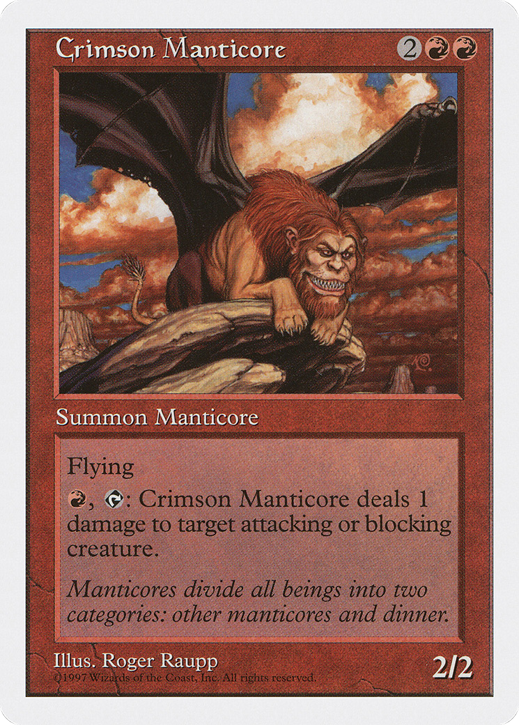 Crimson Manticore (5ED-217) - Fifth Edition