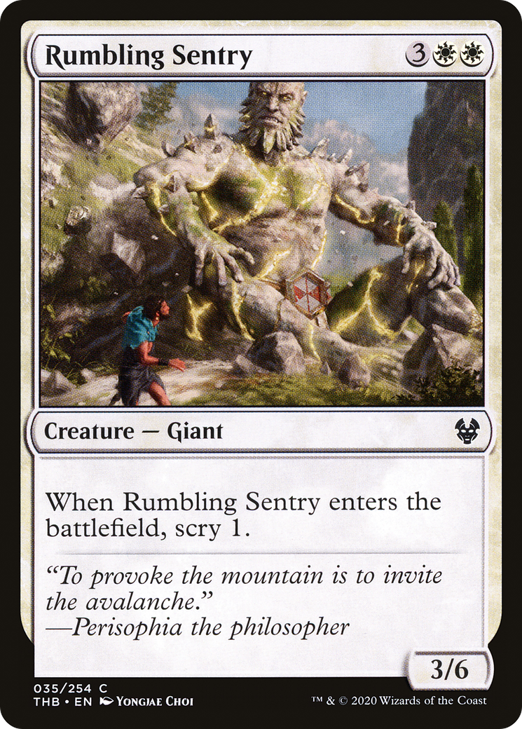 Rumbling Sentry (THB-035) - Theros Beyond Death Foil