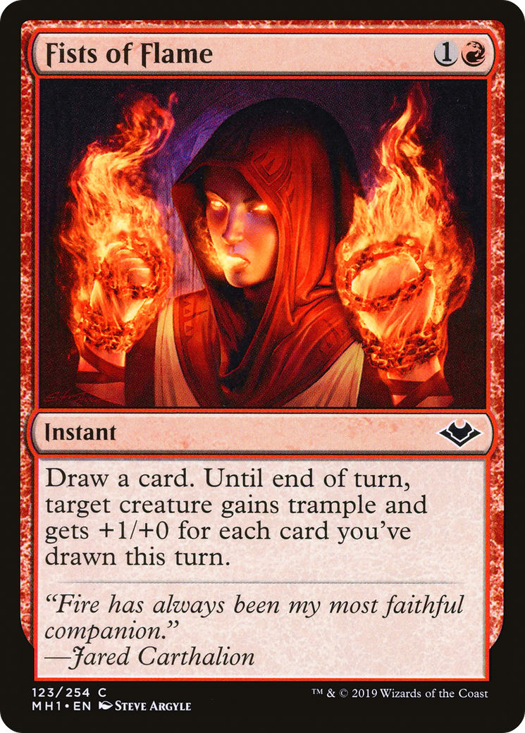 Fists of Flame (MH1-123) - Modern Horizons Foil