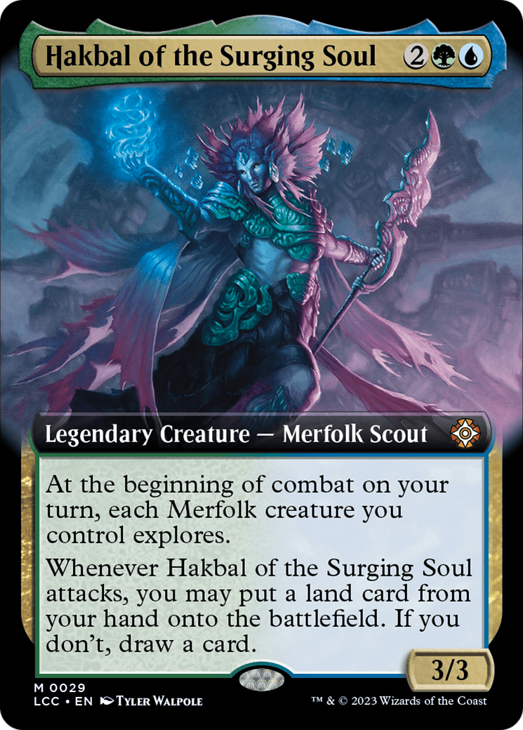 Hakbal of the Surging Soul (LCC-029) - The Lost Caverns of Ixalan Commander: (Extended Art) Foil