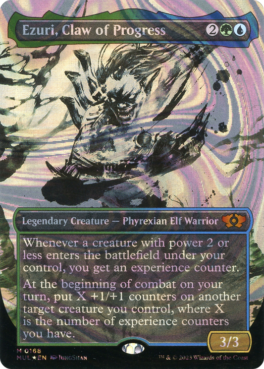 Ezuri, Claw of Progress (MUL-168) - Multiverse Legends: (Showcase) (Borderless) Foil