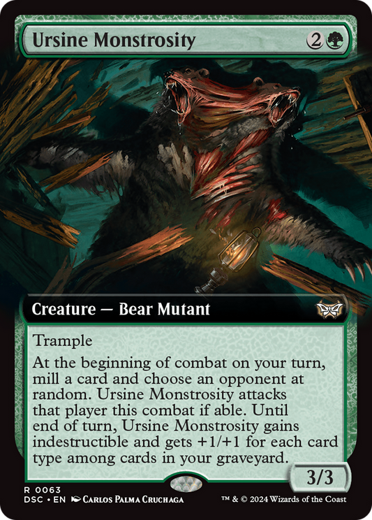 Ursine Monstrosity (DSC-063) - Duskmourn: House of Horror Commander: (Extended Art) Foil