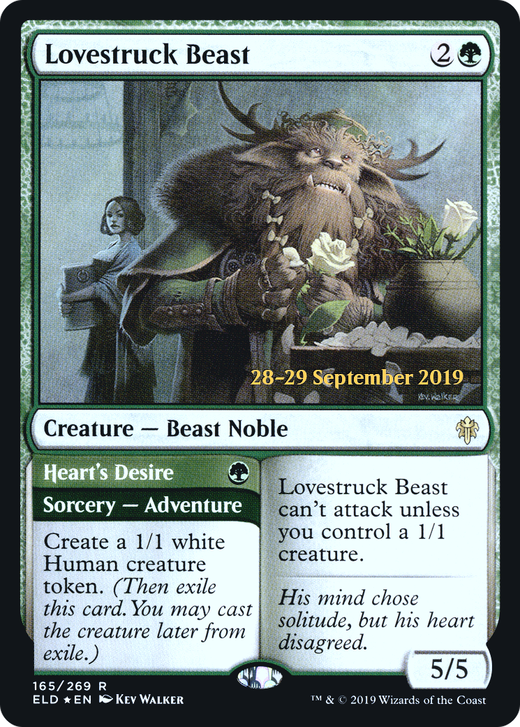 Lovestruck Beast // Heart's Desire (PELD-165S) - Throne of Eldraine Promos Foil