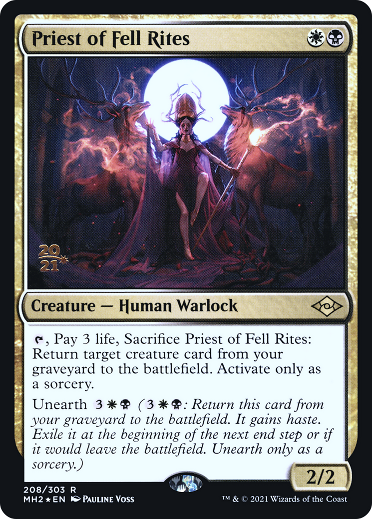 Priest of Fell Rites (PRE-208) - Modern Horizons 2 Promos (Prerelease) Foil