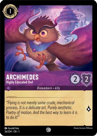 (036/204)  Archimedes - Highly Educated Owl - The First Chapter  Cold Foil
