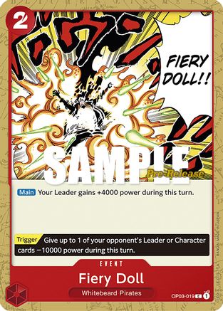 (OP03-019) Fiery Doll - Pillars of Strength Pre-Release Cards Normal